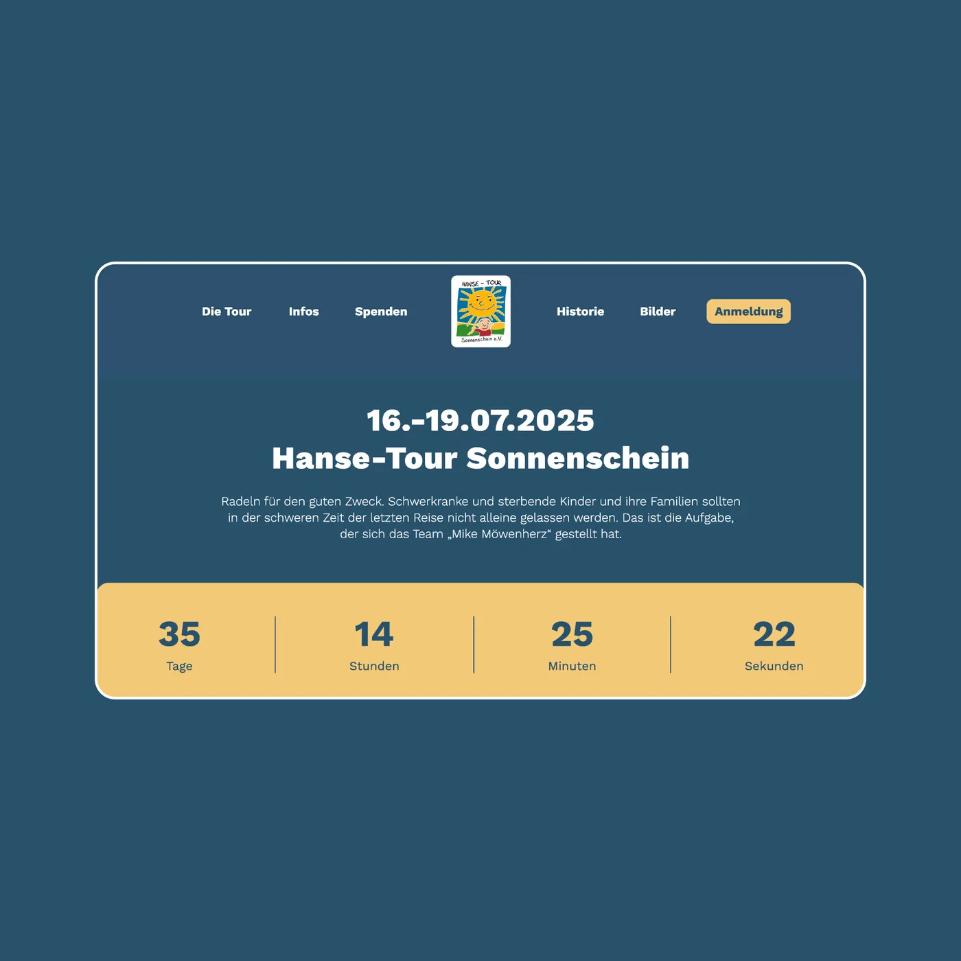 Screenshot der Startseite 